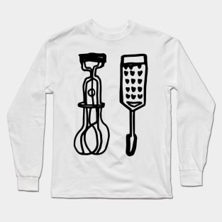 Retro Kitchen Utensils Long Sleeve T-Shirt